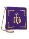 IHS gestickte Burse - lila (B).
