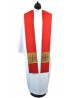 Étole rouge avec croix de Jérusalem