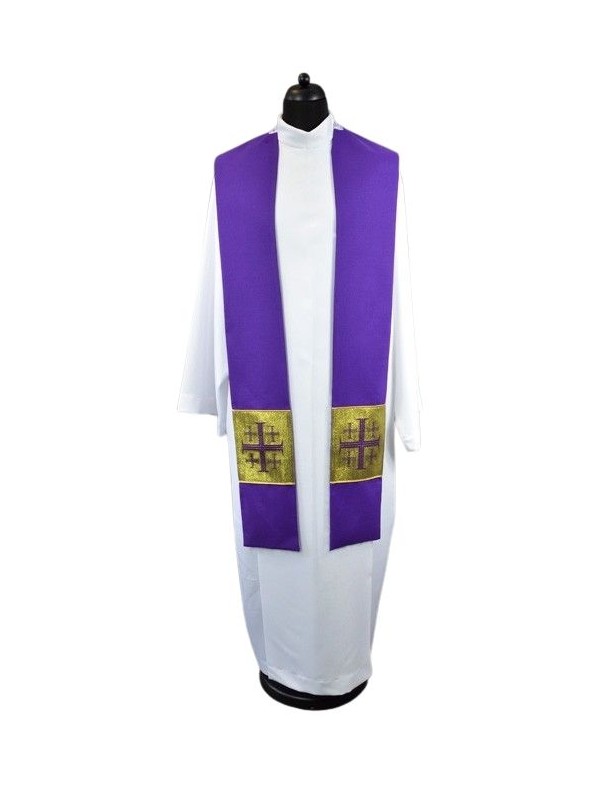Purple stole with crosses