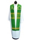 Alpha and Omega green stole