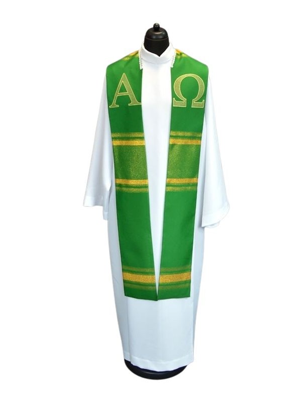 Stola verde Alpha e Omega