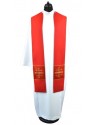 Red stole with Jerusalem crosses