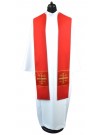 Red stole with Jerusalem crosses