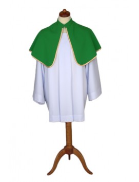 Altar boys cloak green one-sided