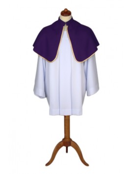 Manteau de servant d'autel violet simple face