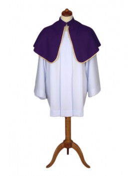 Altar server cloak purple one-sided