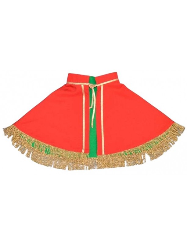 Manteau de servant d'autel double face vert et rouge (avec glands)