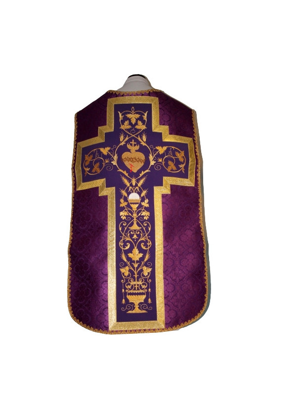 Chasuble romaine - cœur, calice