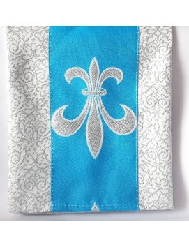 Voile pour calice - Marian- bleu/argent