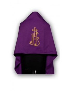 Embroidered veil purple IHS