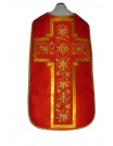 Red Roman chasuble - IHS