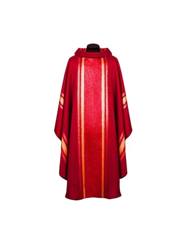 Casula tessuto rosso-oro